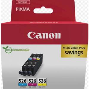 KOMPLET CANON CLI-526 CYAN, MAGENTA, RUMENO